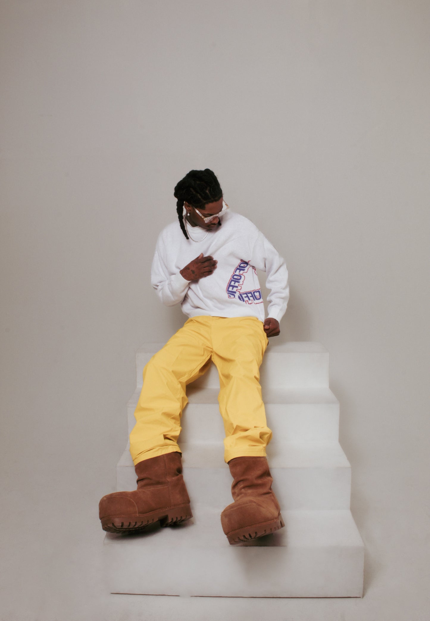 WHITE OUT OF OFFICE SWEATER