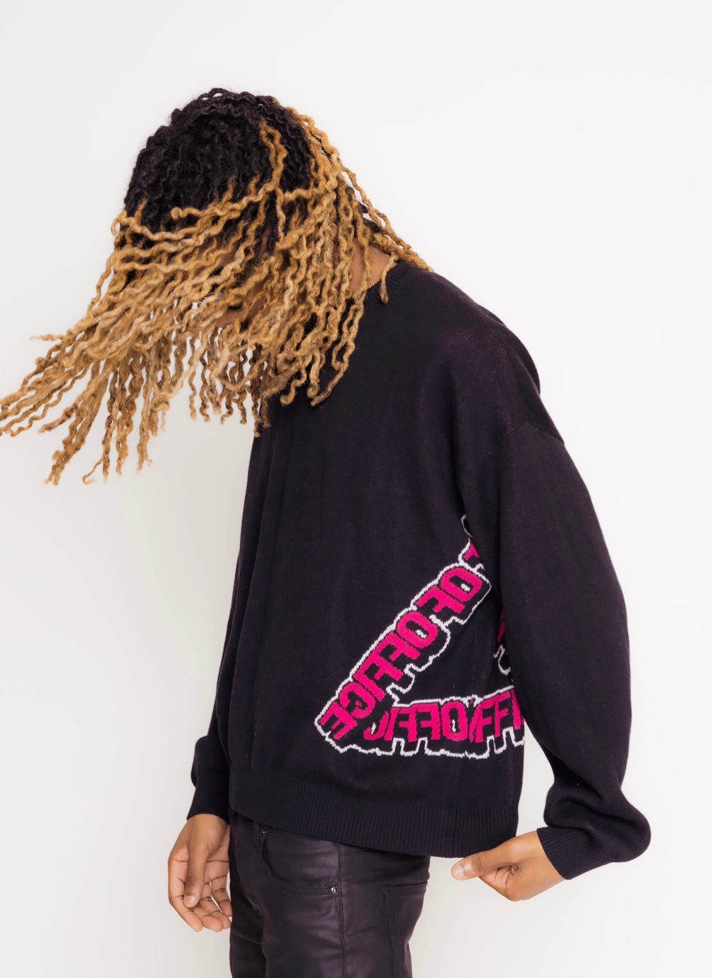 BLACK OUT OF OFFICE SWEATER