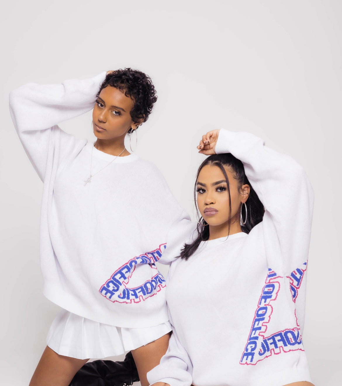 WHITE OUT OF OFFICE SWEATER